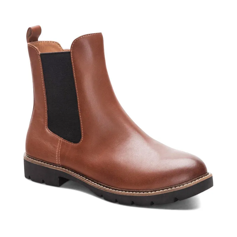 Hannah Women Arch Support Boots Cognac