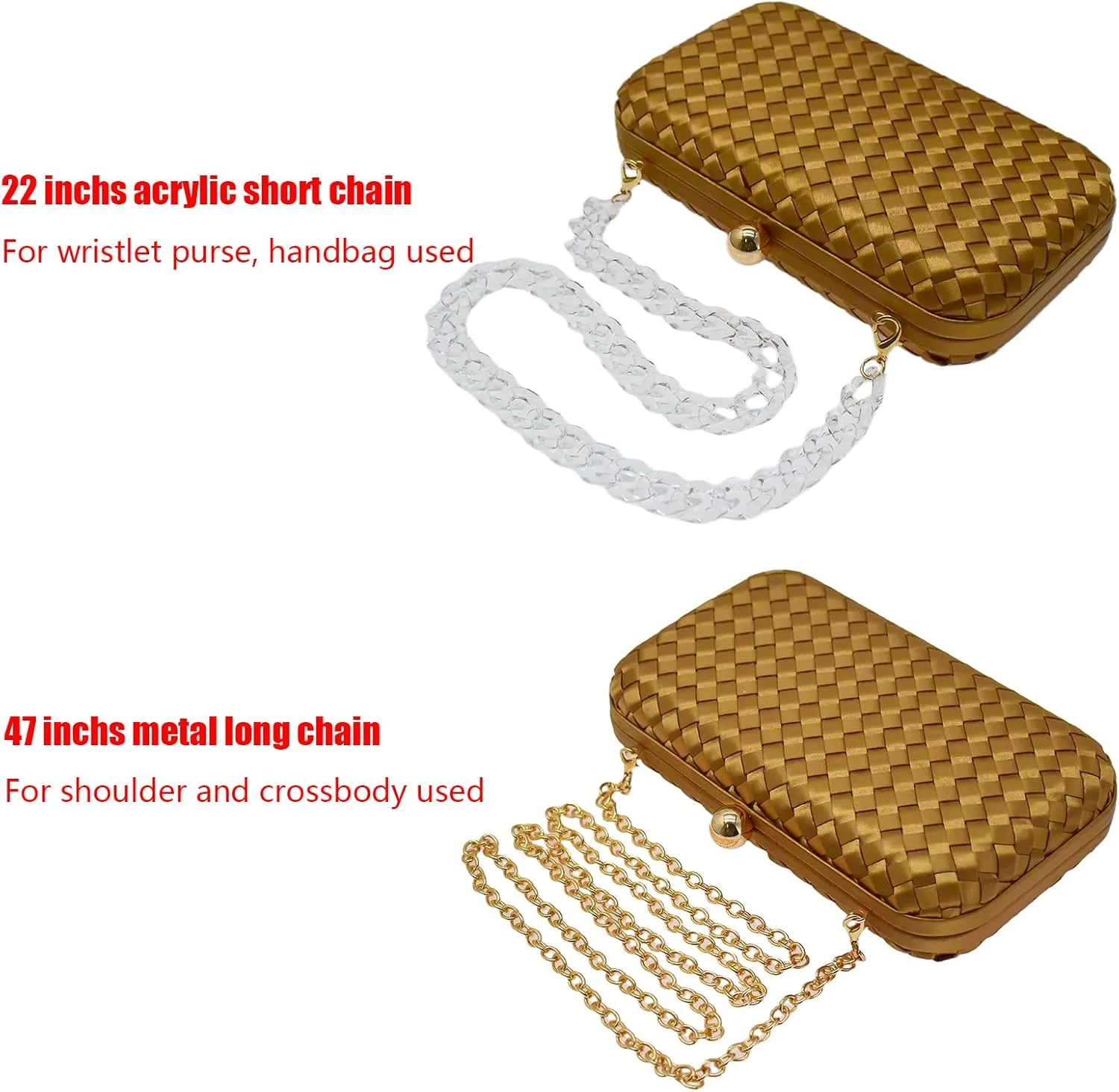HUANG ZHUANG Handmade Woven Fabric Clutch Purse for Women Artificial Silk Crossbody handbag Banquet Dress Evening Bags