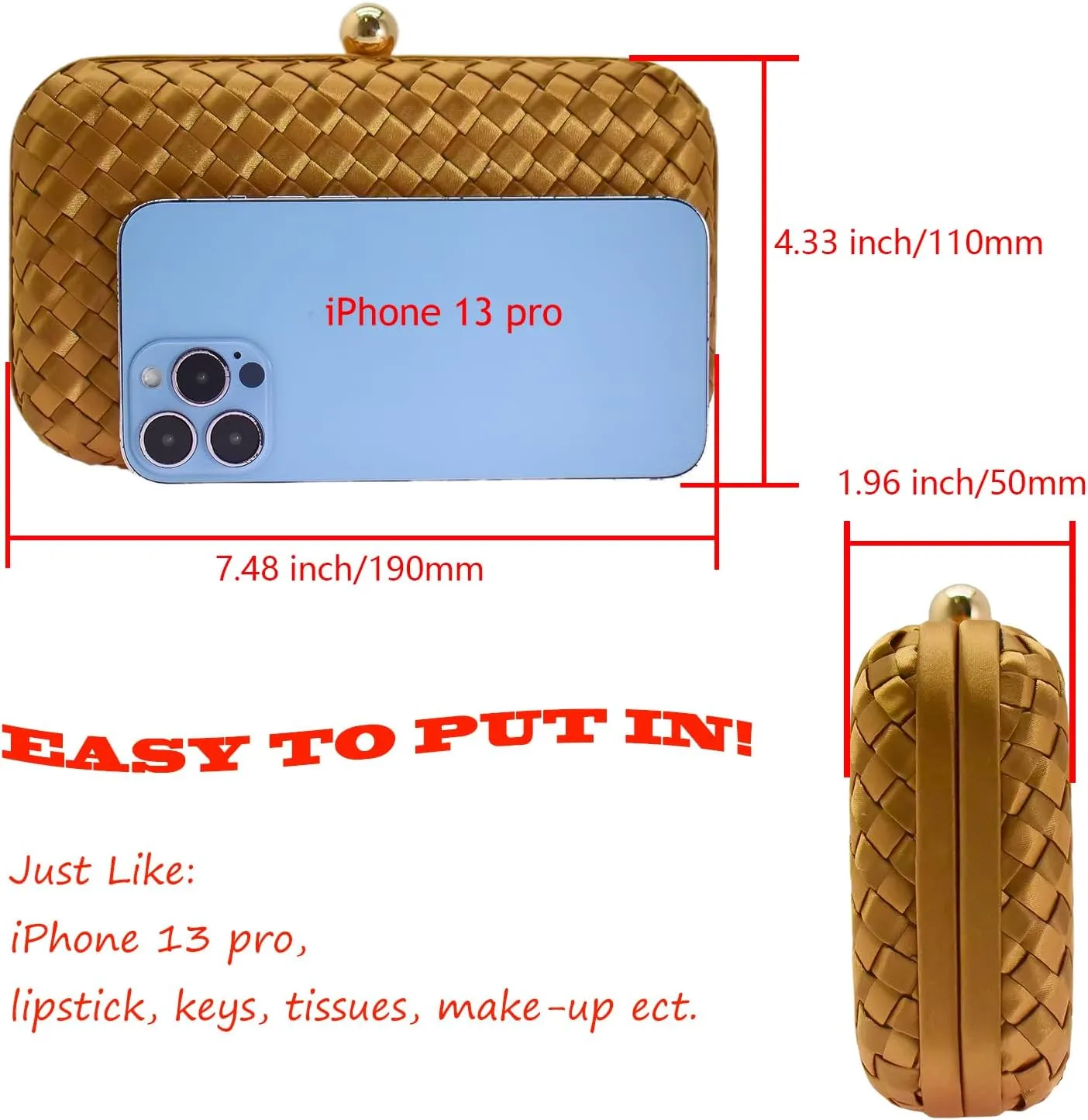 HUANG ZHUANG Handmade Woven Fabric Clutch Purse for Women Artificial Silk Crossbody handbag Banquet Dress Evening Bags