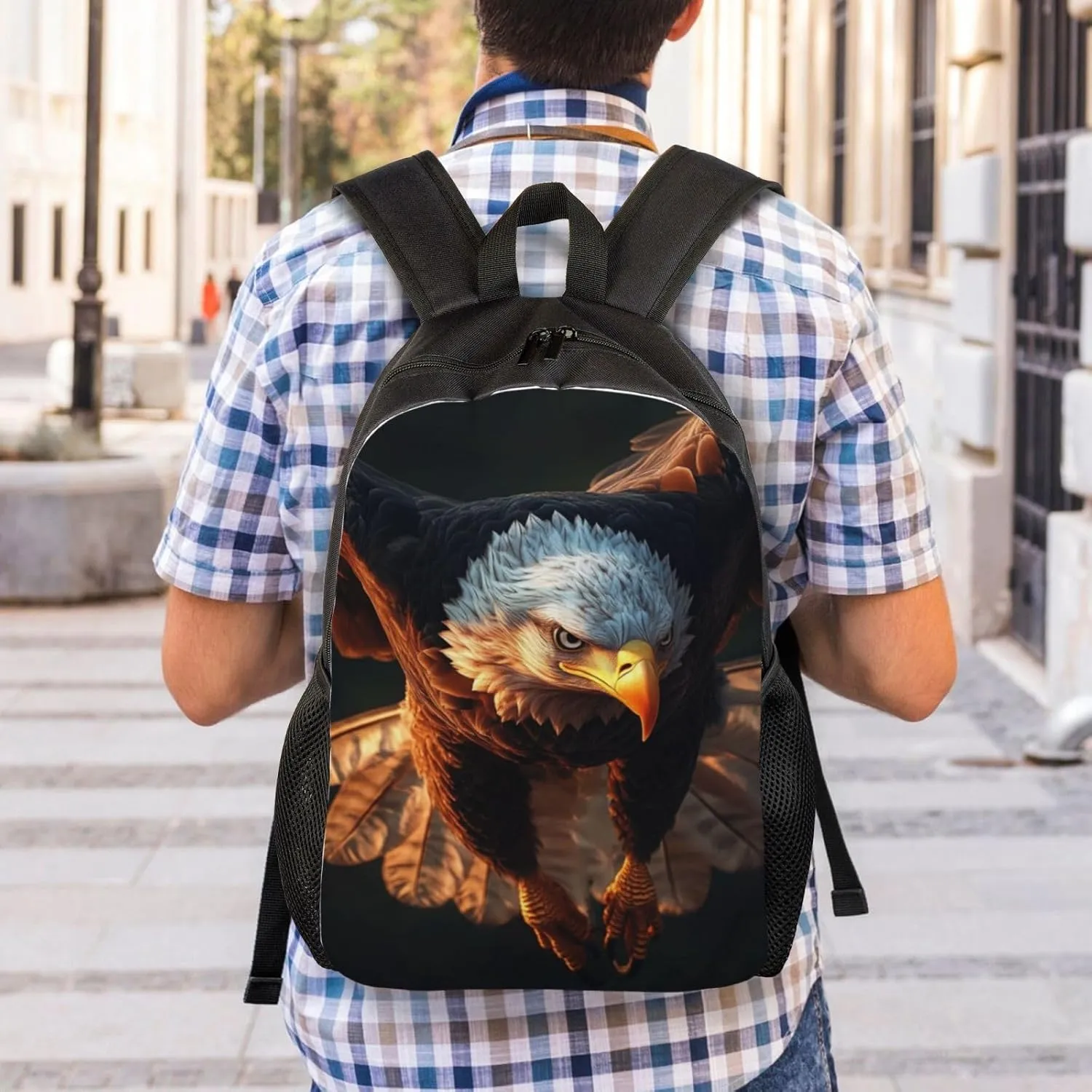 Hunting Eagle Backpack Waterproof Anti Theft Durable Light Laptop Bag Backpacks For Women Men Travel Gym Backpack