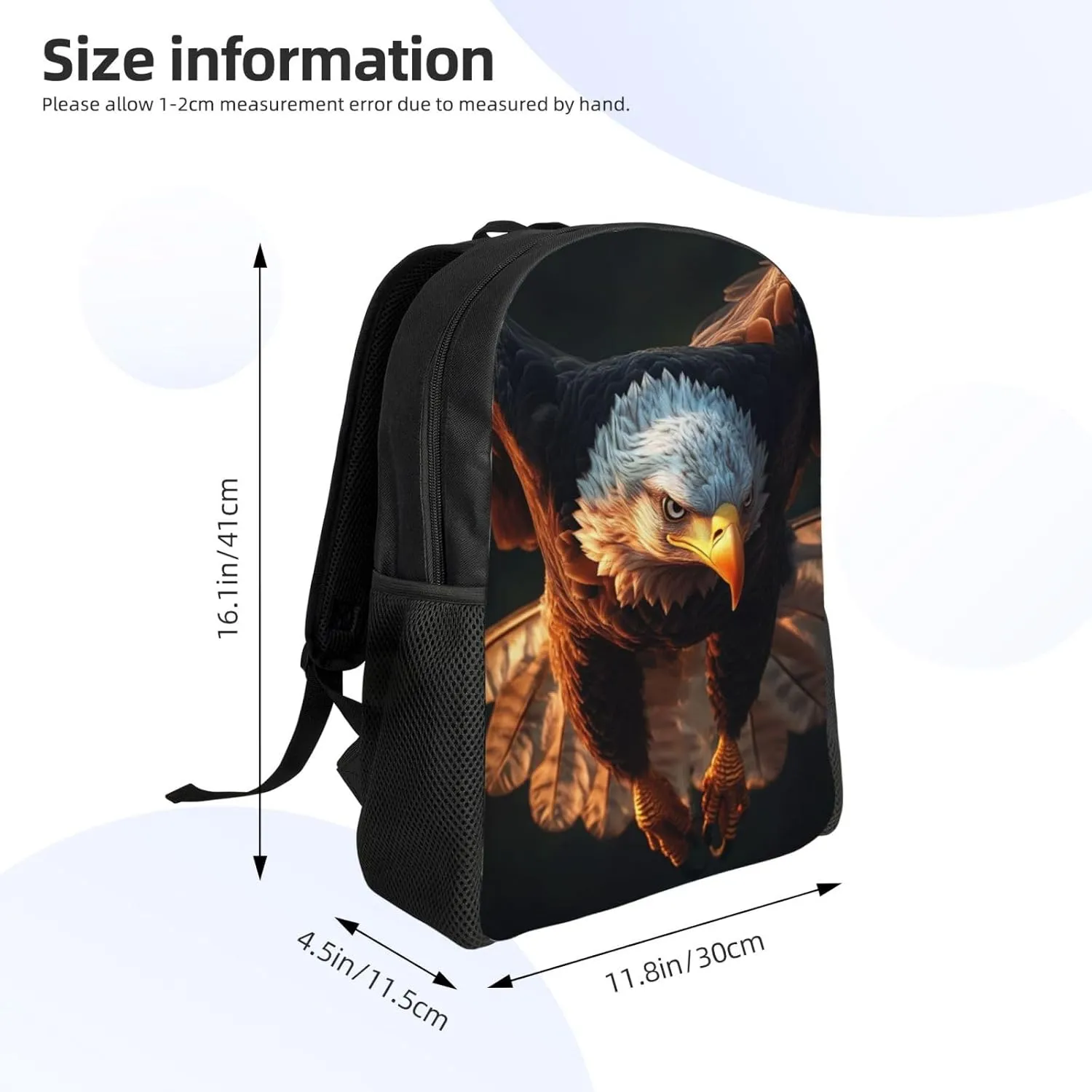 Hunting Eagle Backpack Waterproof Anti Theft Durable Light Laptop Bag Backpacks For Women Men Travel Gym Backpack