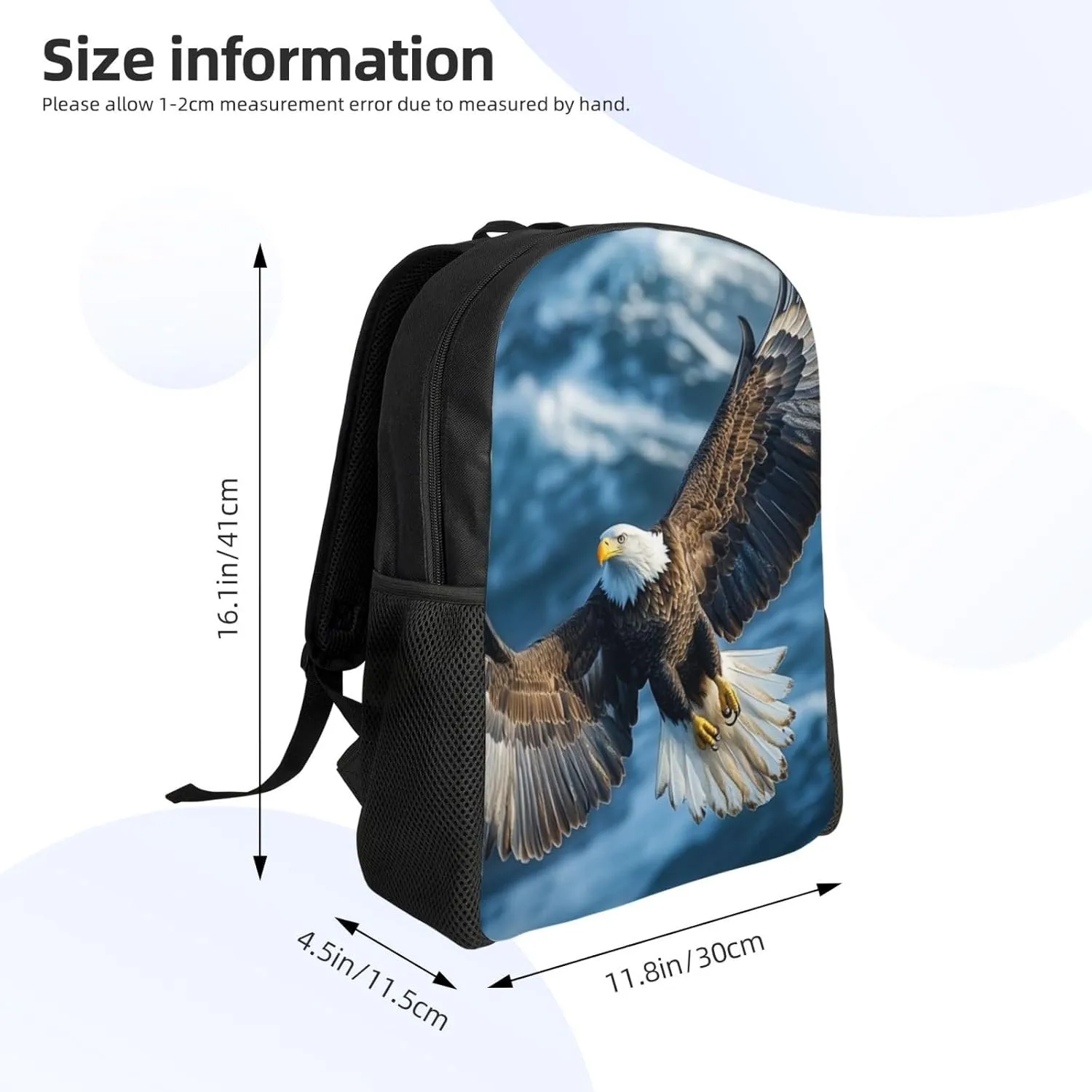 Hunting Eagle Backpack Waterproof Anti Theft Durable Light Laptop Bag Backpacks For Women Men Travel Gym Backpack