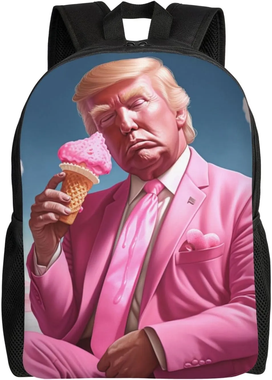 Ice Cream Trump Backpack Waterproof Anti Theft Durable Light Laptop Bag Backpacks For Women Men Travel Gym Backpack