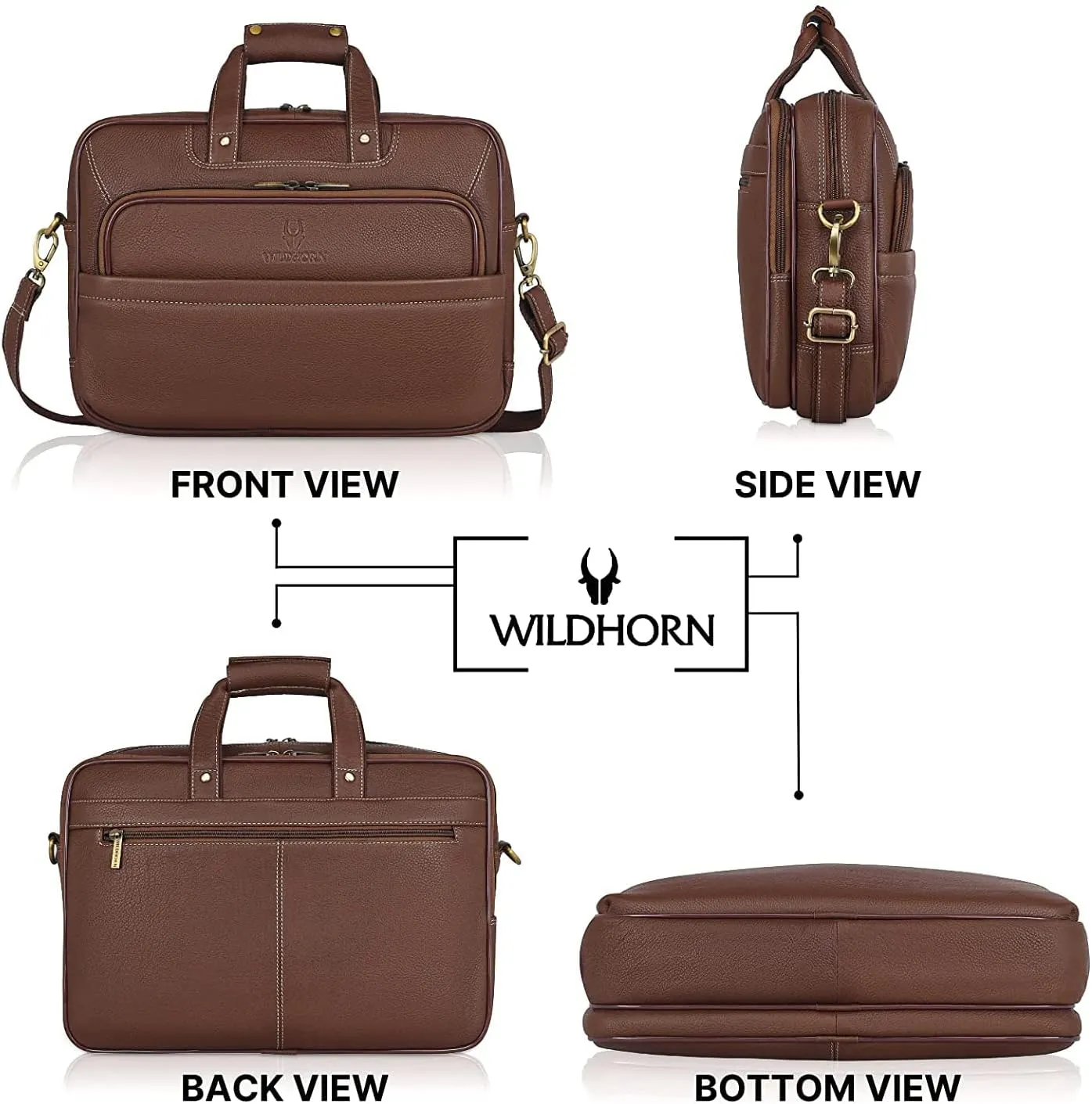 India Leather 16 inches Messenger Bag (MB584)