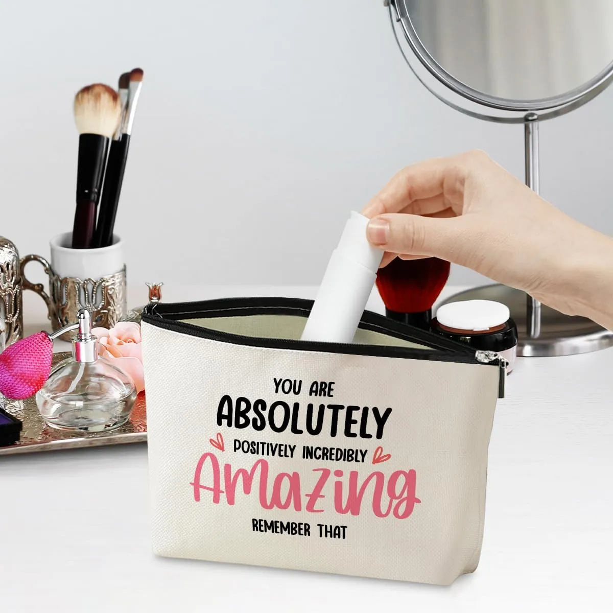 Inspirational Gifts for Women: Positive Quotes Encouragement Office, Graduation, Birthday, Makeup Bag, Cheerful Gifts for Women, Friends, Coworkers, Moms - Mother's Day