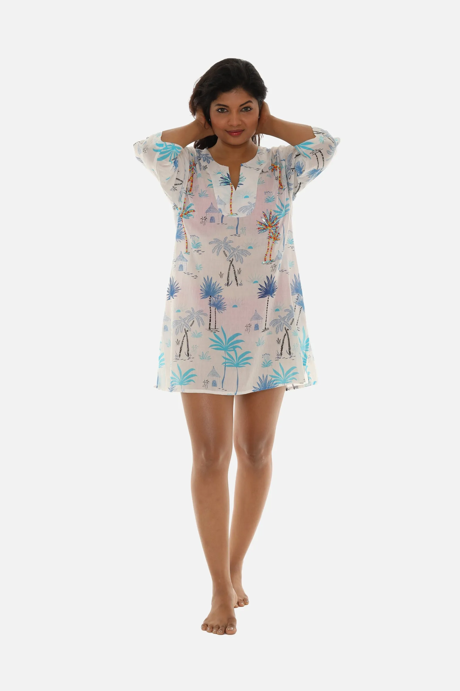 Island Vibes: Palm Tree Print Tunic For a Tropical Getaway