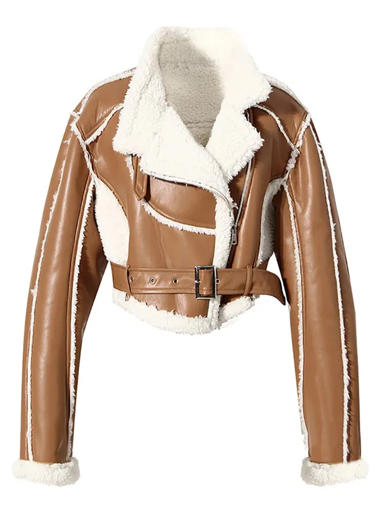 Jane Leather Aviator Jacket