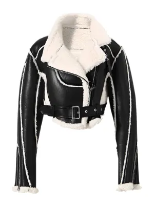 Jane Leather Aviator Jacket