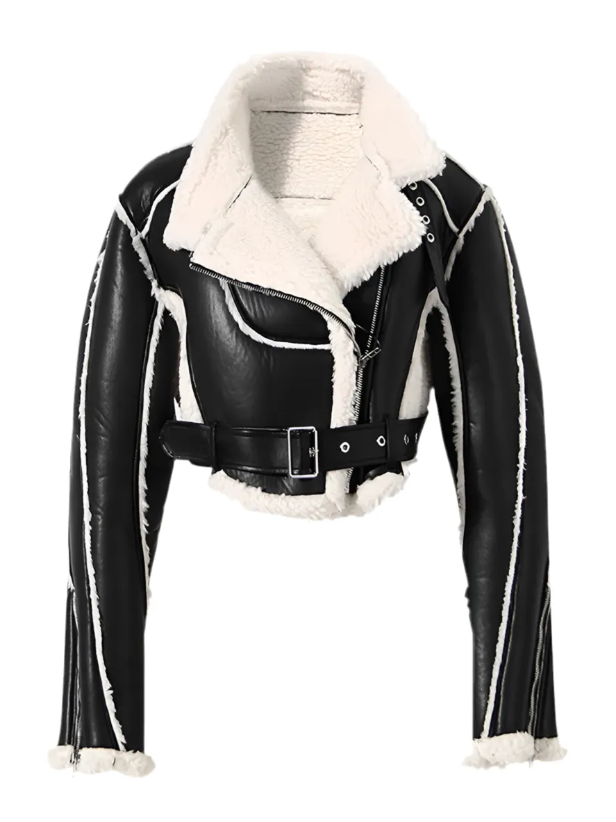 Jane Leather Aviator Jacket