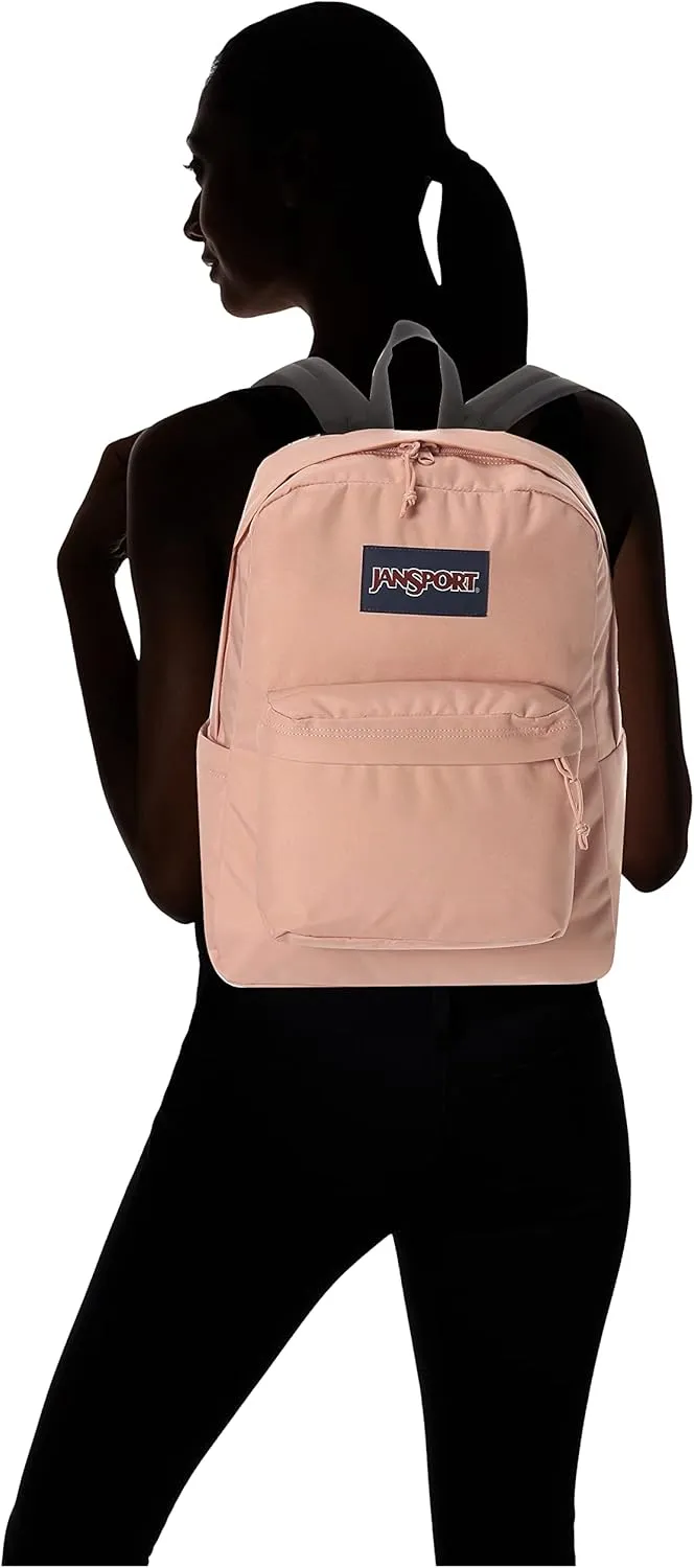 JanSport Superbreak Backpack - Durable, Lightweight Premium Backpack, Misty Rose
