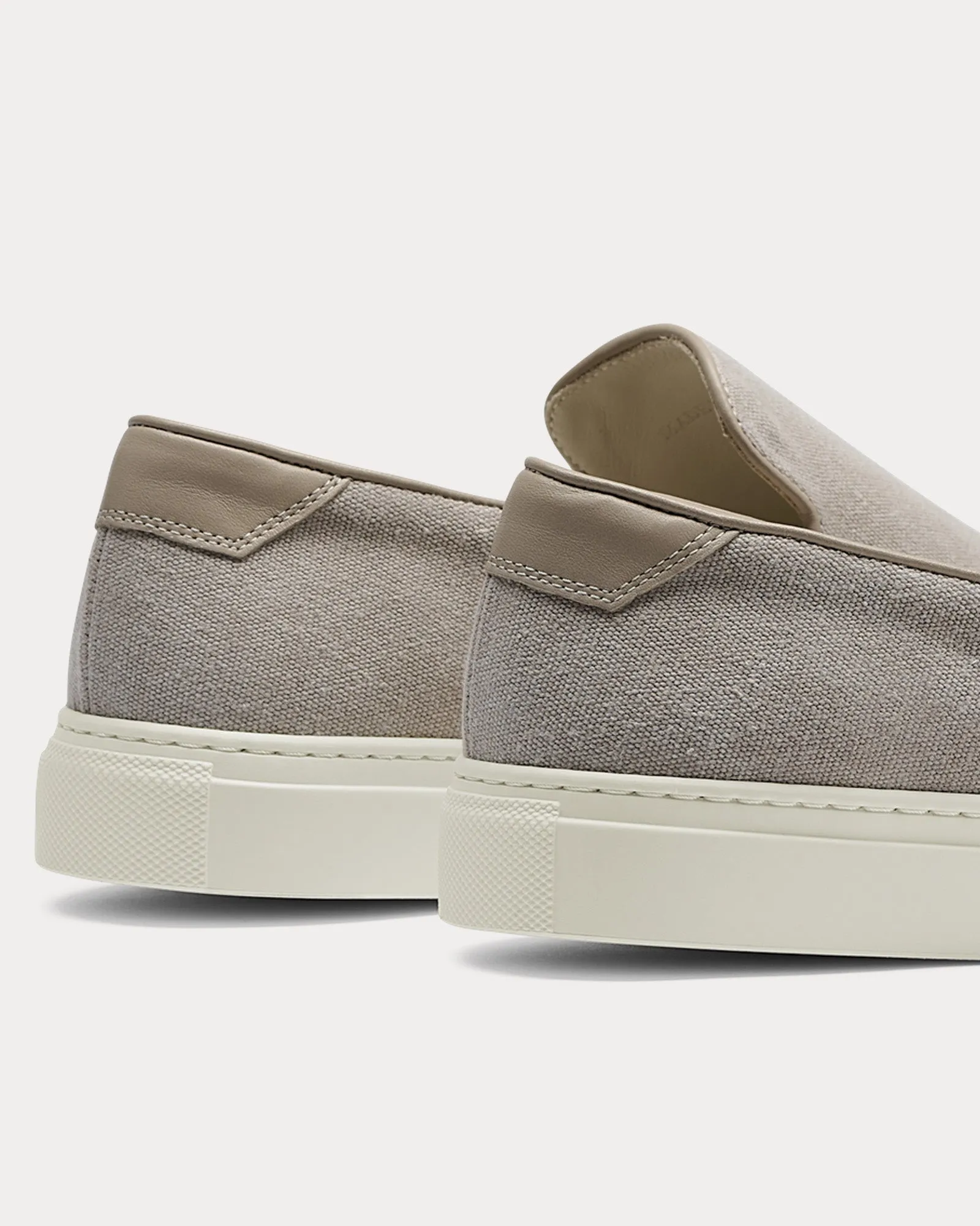 Jetty Canvas Taupe Slip On Sneakers
