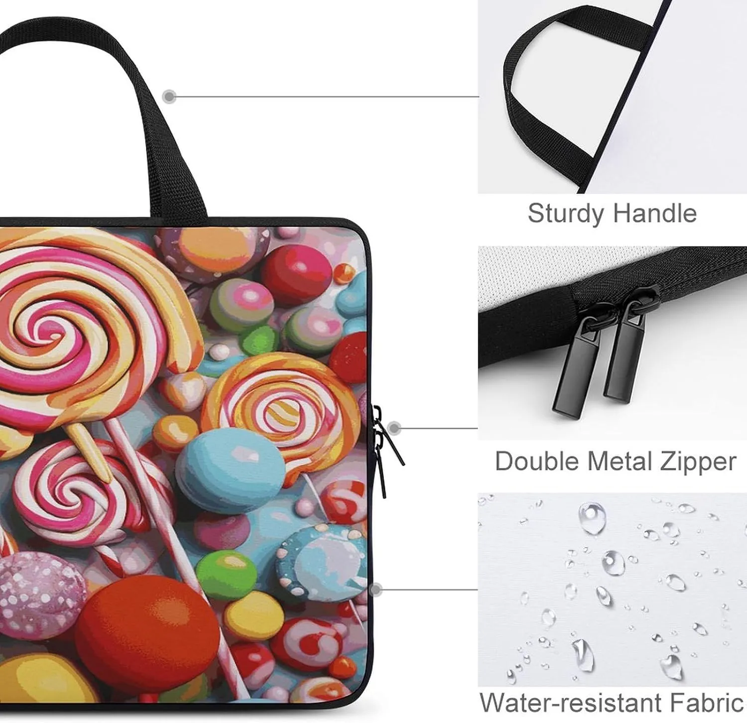 Laptop Bag Ultrathin Candy Printing Laptop Carrying Case Portability Messenger Bags For Work Travel
