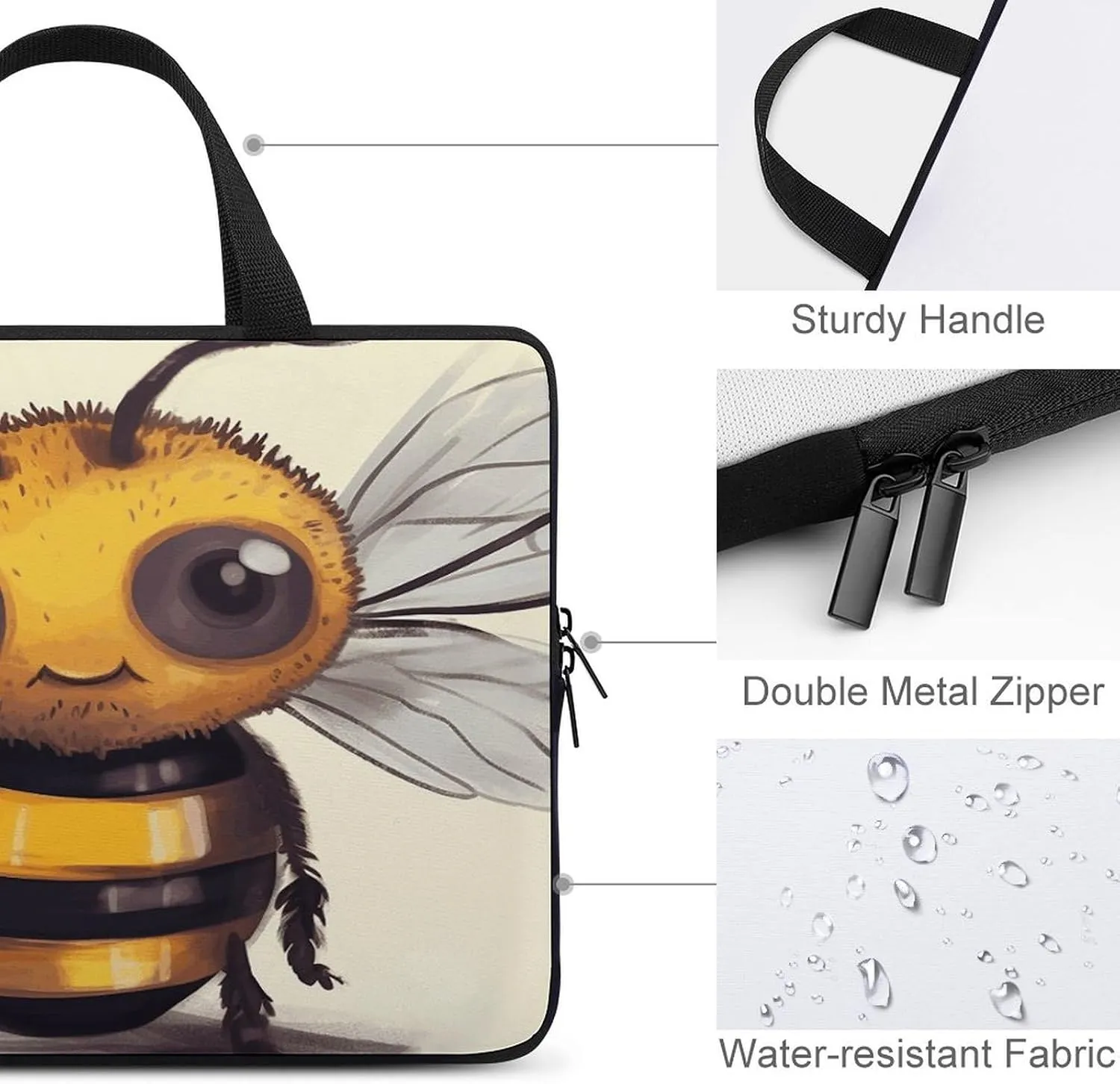 Laptop Bag Ultrathin Cute Printing Laptop Carrying Case Portability Messenger Bags For Work Travel