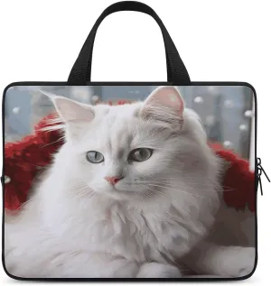 Laptop Bag Ultrathin Cute White Printing Laptop Carrying Case Portability Messenger Bags For Work Travel