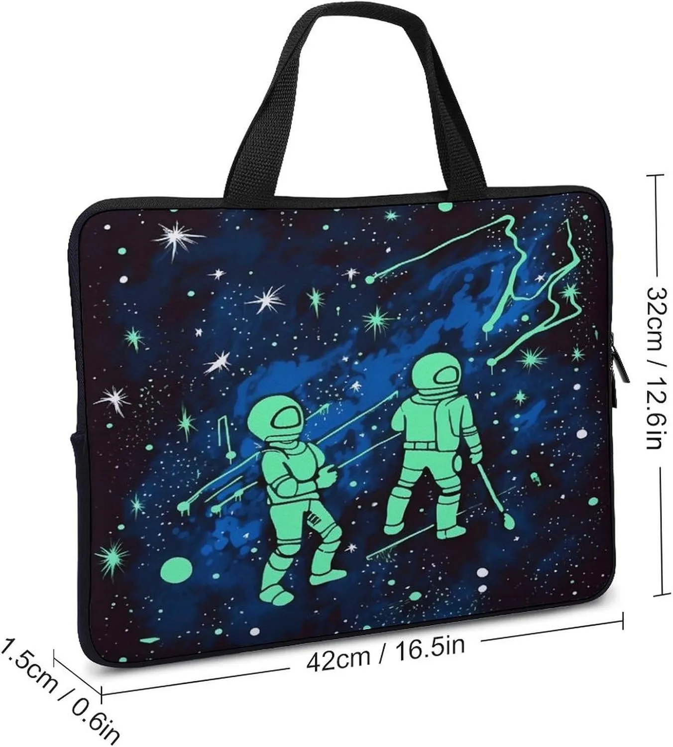 Laptop Bag Ultrathin Glow In The Dark Printing Laptop Carrying Case Portability Messenger Bags For Work Travel