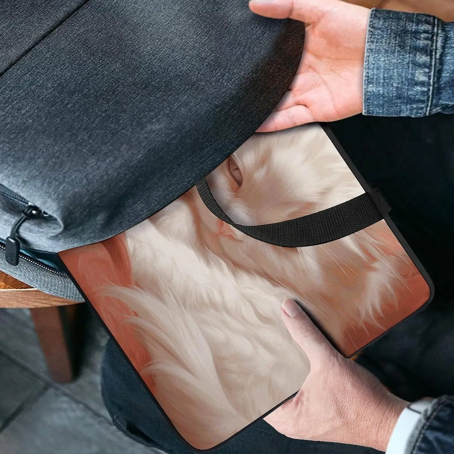 Laptop Bag Ultrathin Hazy Printing Laptop Carrying Case Portability Messenger Bags For Work Travel