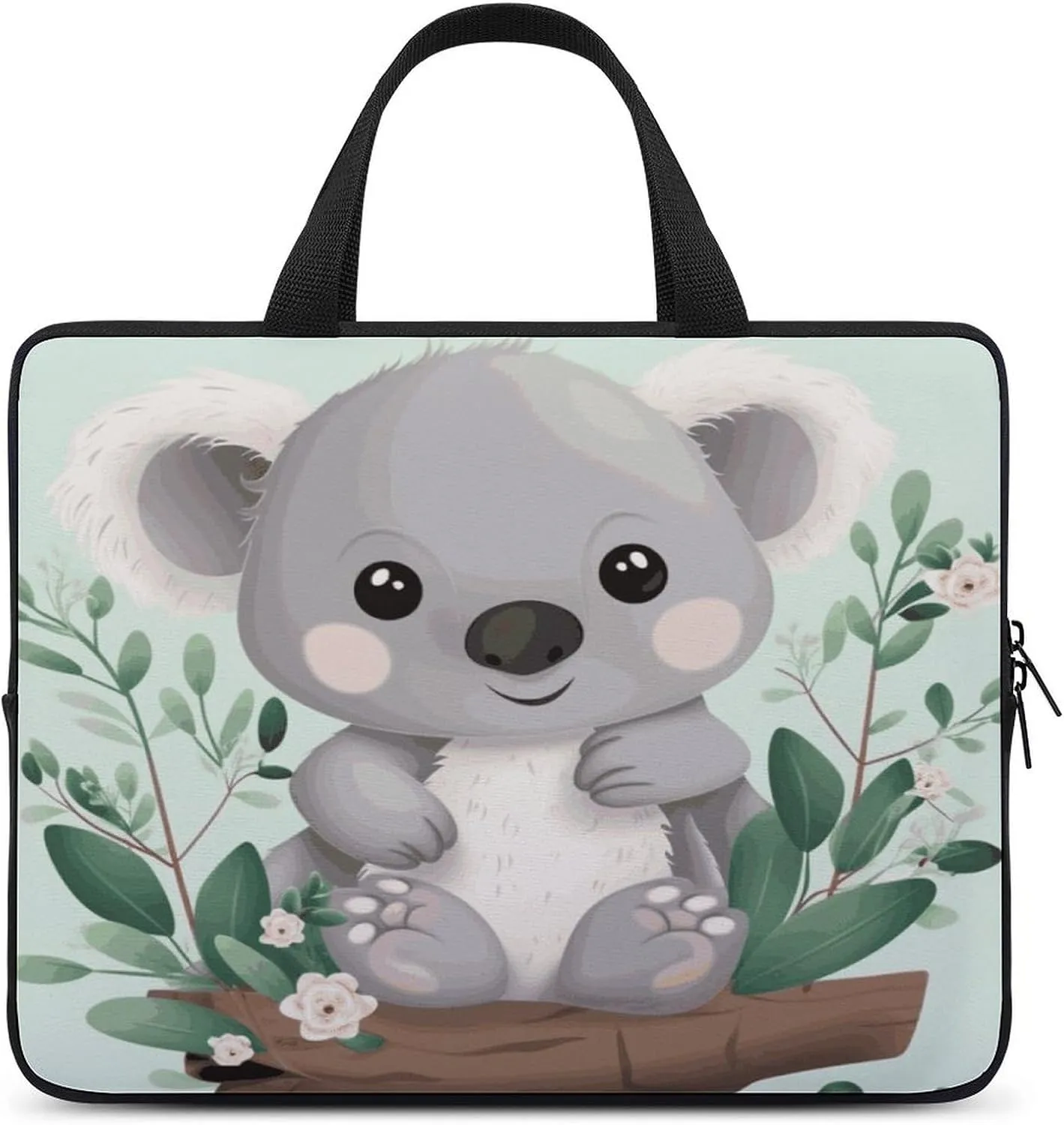 Laptop Bag Ultrathin Koala Printing Laptop Carrying Case Portability Messenger Bags For Work Travel