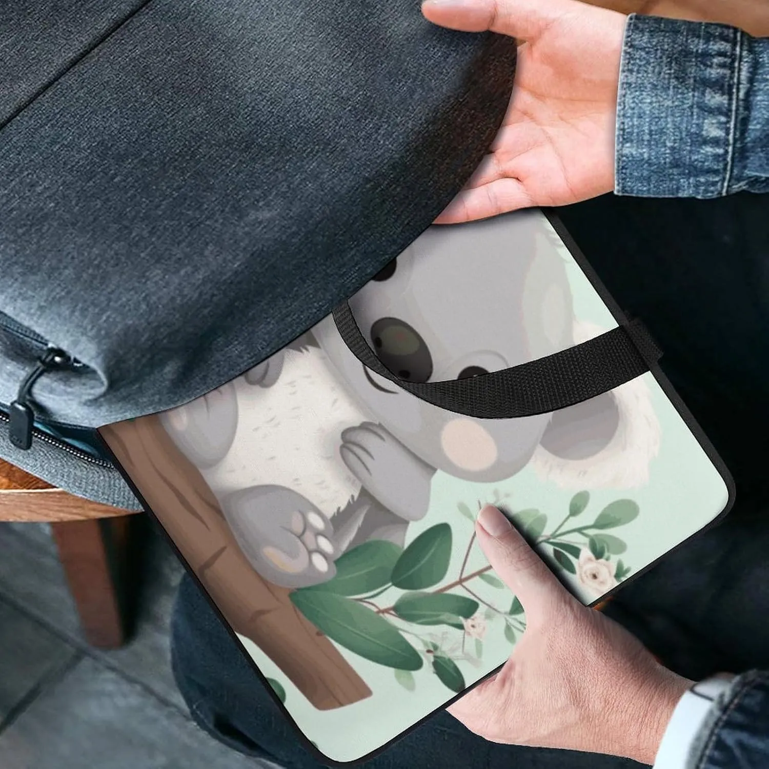 Laptop Bag Ultrathin Koala Printing Laptop Carrying Case Portability Messenger Bags For Work Travel