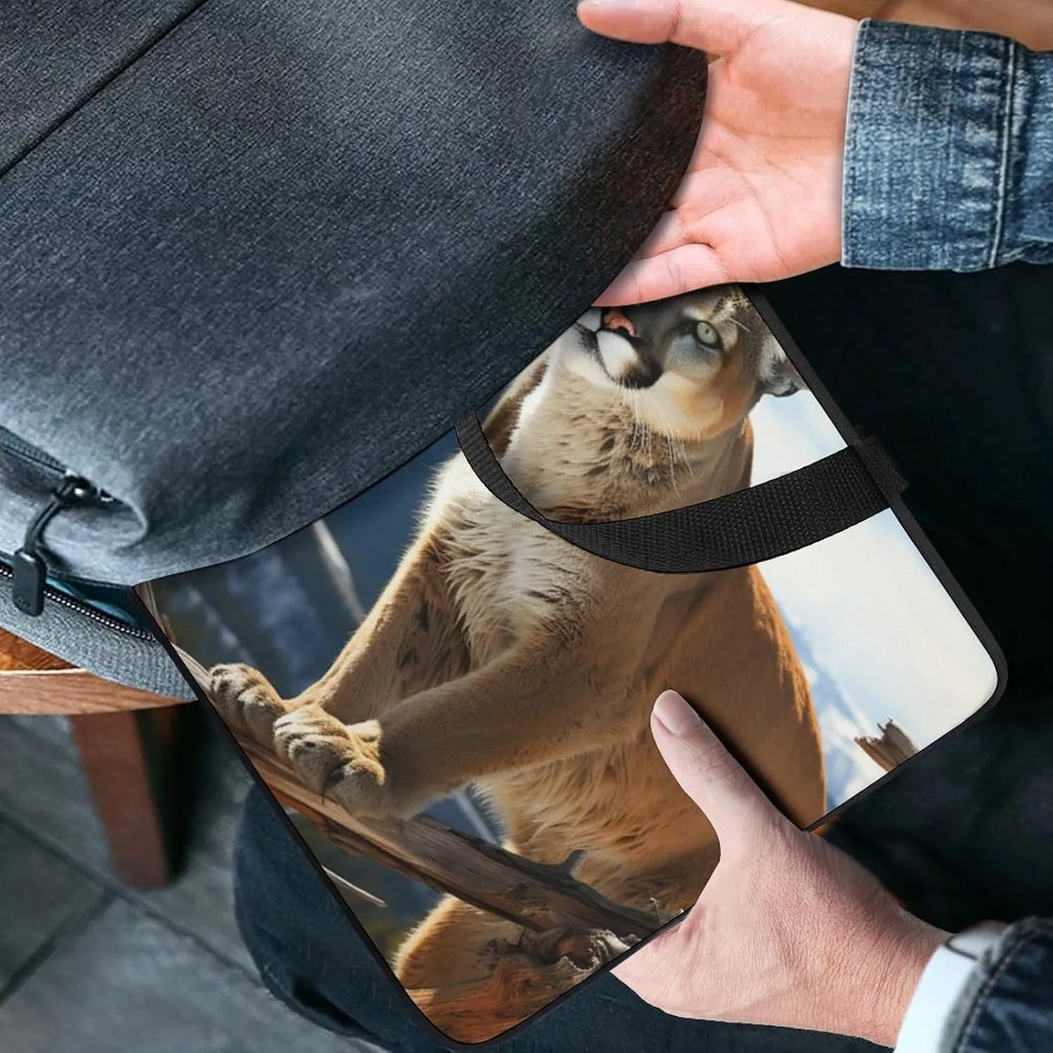Laptop Bag Ultrathin Mountain Printing Laptop Carrying Case Portability Messenger Bags For Work Travel