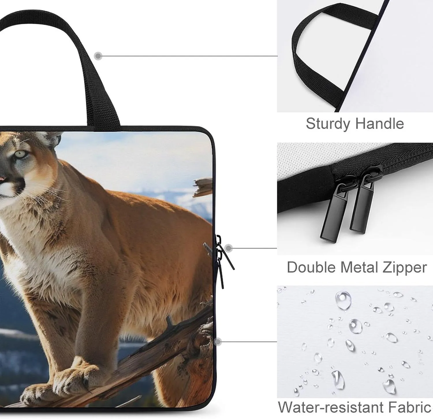 Laptop Bag Ultrathin Mountain Printing Laptop Carrying Case Portability Messenger Bags For Work Travel