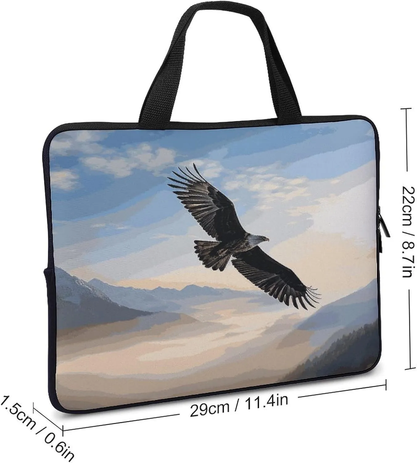 Laptop Bag Ultrathin Mountains Printing Laptop Carrying Case Portability Messenger Bags For Work Travel