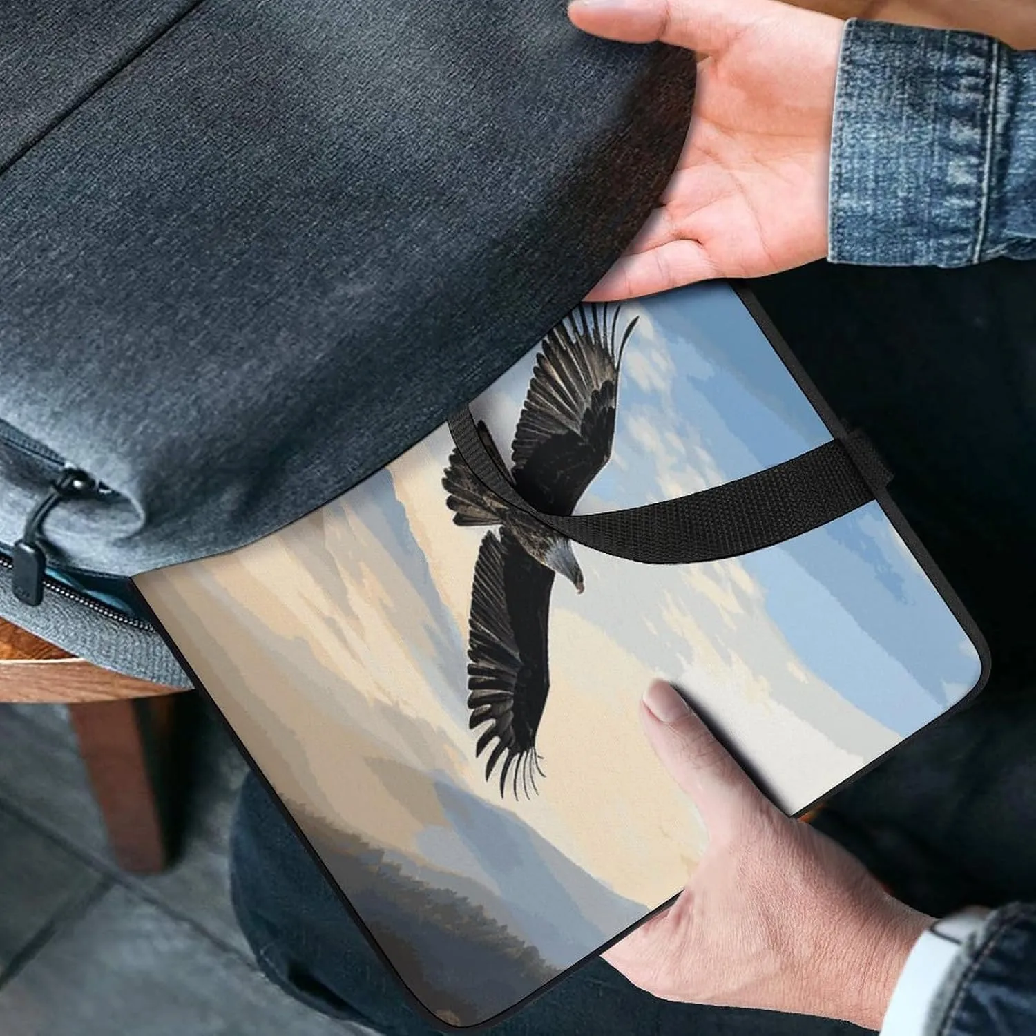 Laptop Bag Ultrathin Mountains Printing Laptop Carrying Case Portability Messenger Bags For Work Travel