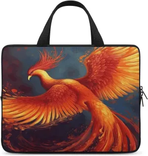 Laptop Bag Ultrathin Orange Red Printing Laptop Carrying Case Portability Messenger Bags For Work Travel