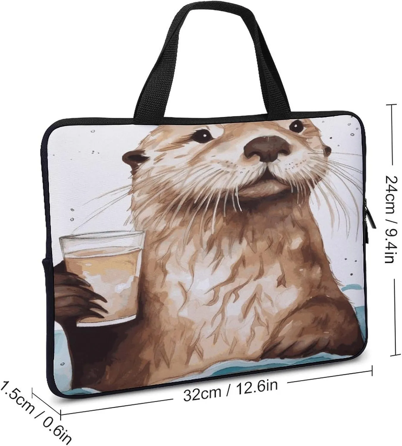 Laptop Bag Ultrathin Sea Edtt Printing Laptop Carrying Case Portability Messenger Bags For Work Travel