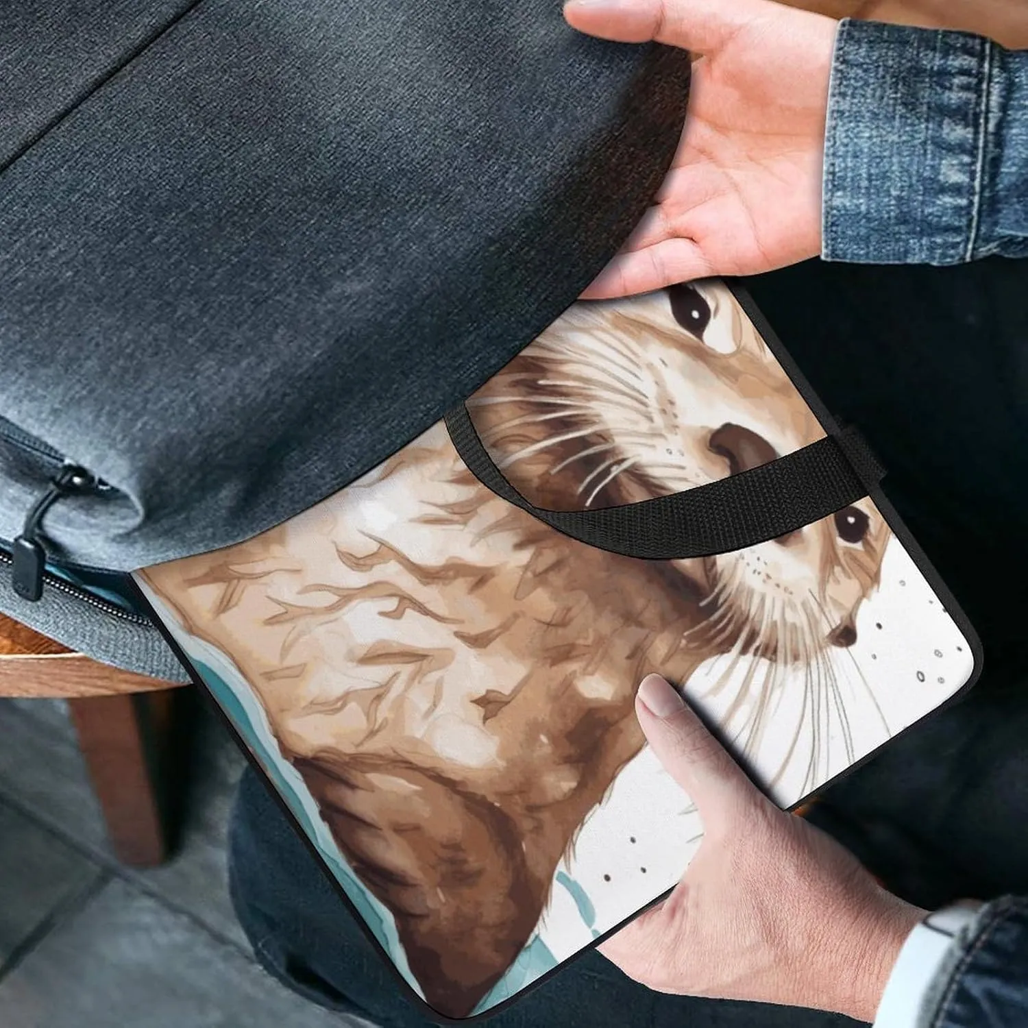 Laptop Bag Ultrathin Sea Edtt Printing Laptop Carrying Case Portability Messenger Bags For Work Travel