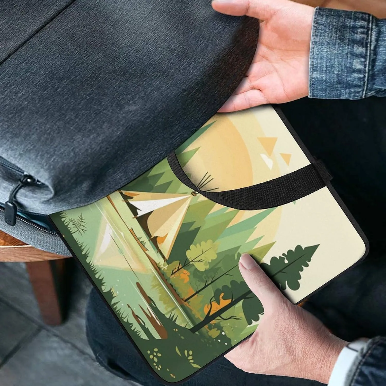 Laptop Bag Ultrathin Teepee Printing Laptop Carrying Case Portability Messenger Bags For Work Travel