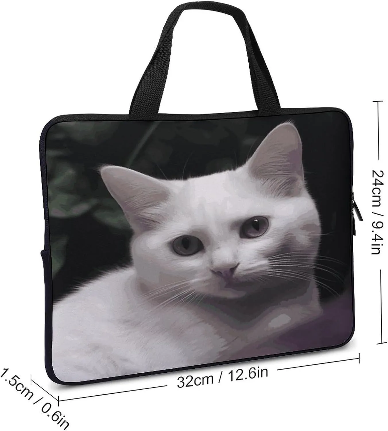 Laptop Bag Ultrathin White Printing Laptop Carrying Case Portability Messenger Bags For Work Travel