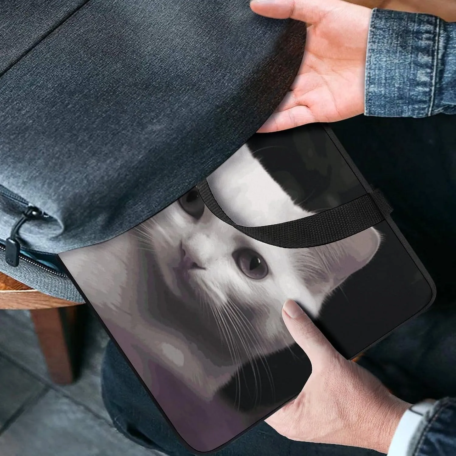 Laptop Bag Ultrathin White Printing Laptop Carrying Case Portability Messenger Bags For Work Travel