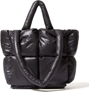 Large Puffer Tote Bag, Trendy Quilted Cotton Padded Handbags for women, Soft Shoulder Bag Nylon Down Pillow Shopper Bag