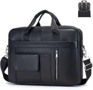 Leather briefcases Laptop Messenger Bags for Men and Women 16 Inch Computer Handbags Shoulder Crossbody Bag