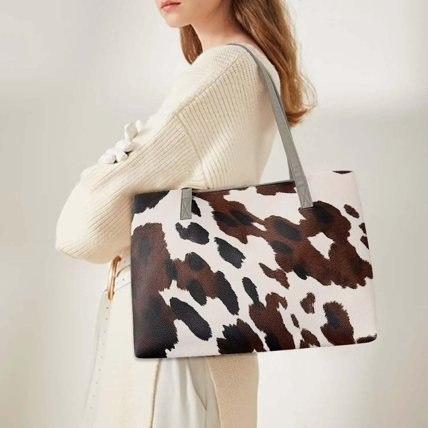 Leather Handbags Oversized Shoulder Bag Ladies Top Handle Purse for Women Designer Shoulder Tote Purse and Handbags
