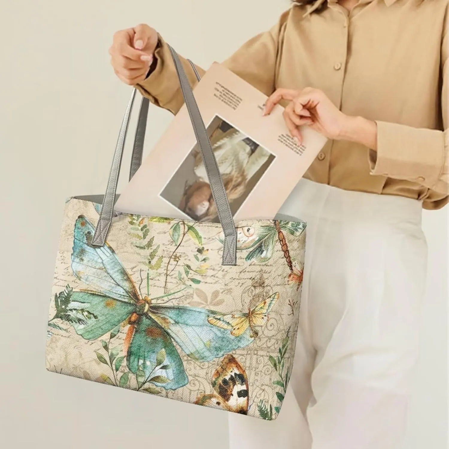 Leather Handbags Oversized Shoulder Bag Ladies Top Handle Purse for Women Designer Shoulder Tote Purse and Handbags