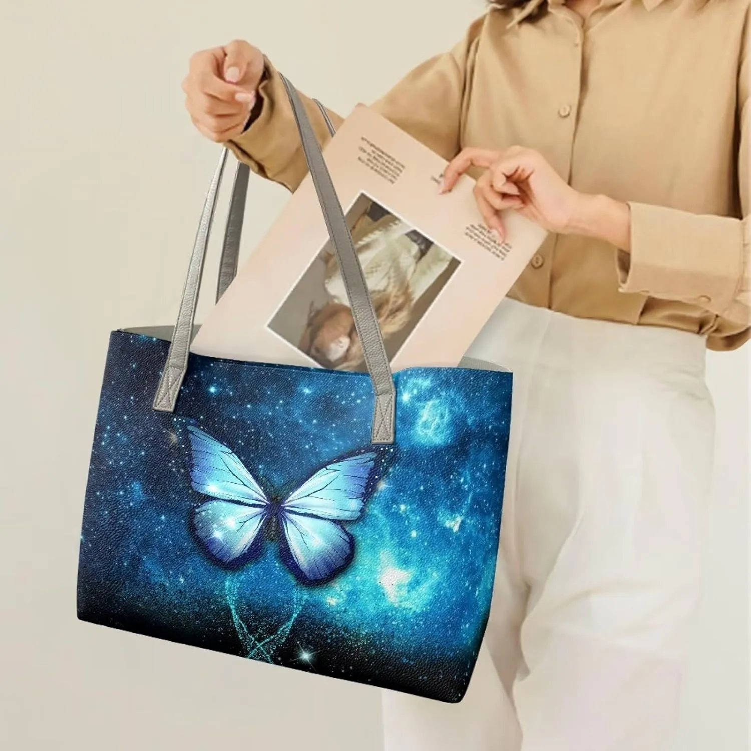 Leather Handbags Oversized Shoulder Bag Ladies Top Handle Purse for Women Designer Shoulder Tote Purse and Handbags