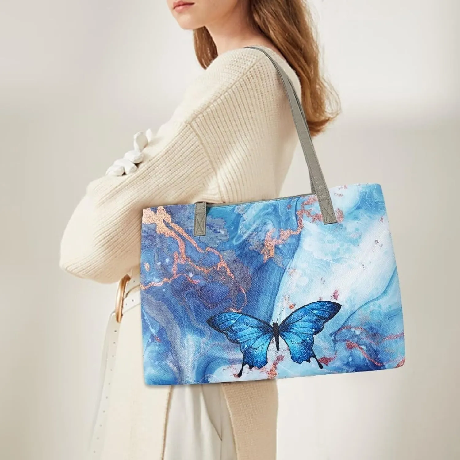 Leather Handbags Oversized Shoulder Bag Ladies Top Handle Purse for Women Designer Shoulder Tote Purse and Handbags