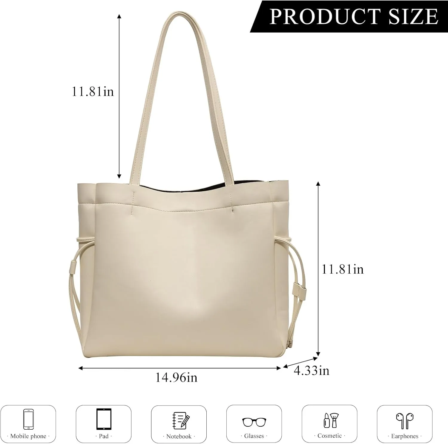Leather Tote Bag for Women, Large Leather Purse Hobo Shoulder Handbags for Work Travel