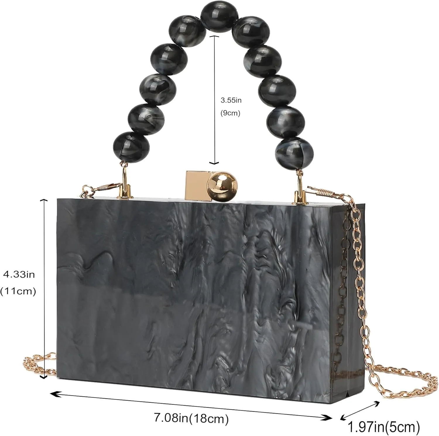 LETODE Acrylic Clutch Purses for Women Evening Clutch Bag Purse Handbag Wedding Party Cocktail