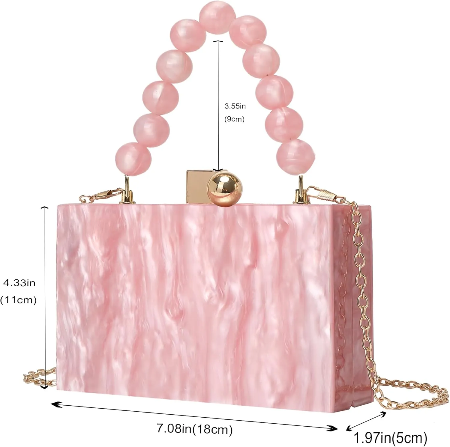 LETODE Acrylic Clutch Purses for Women Evening Clutch Bag Purse Handbag Wedding Party Cocktail