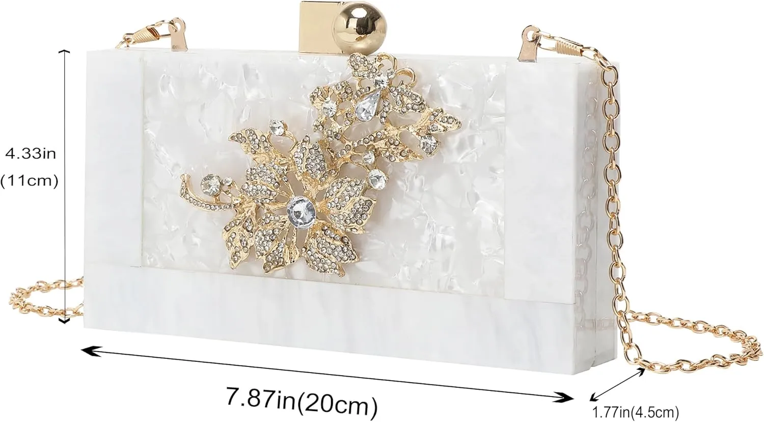 LETODE Acrylic Clutch Purses for Women Evening Clutch Bag Purse Handbag Wedding Party Cocktail