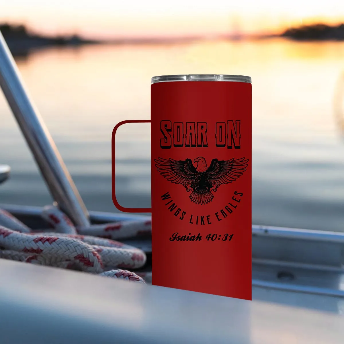 Light Source 22 oz Stainless Steel Mug With Handle Soar