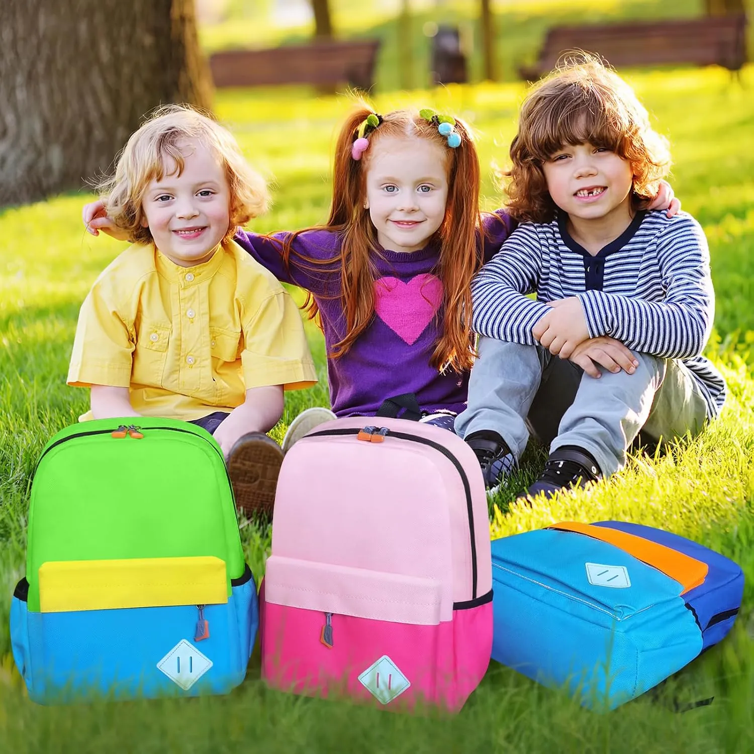 Little Kids Backpack for Girls Boys - Toddler Preschool Backpack School Bag Cute Kindergarten Backpack for Aged 3-8, Green Blue