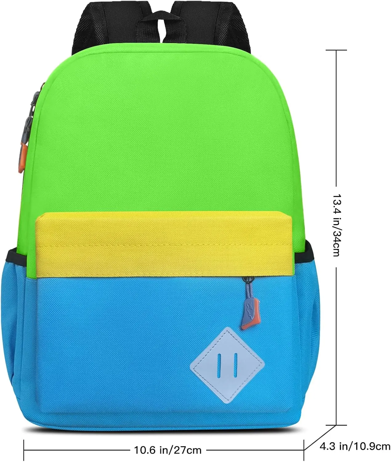 Little Kids Backpack for Girls Boys - Toddler Preschool Backpack School Bag Cute Kindergarten Backpack for Aged 3-8, Green Blue