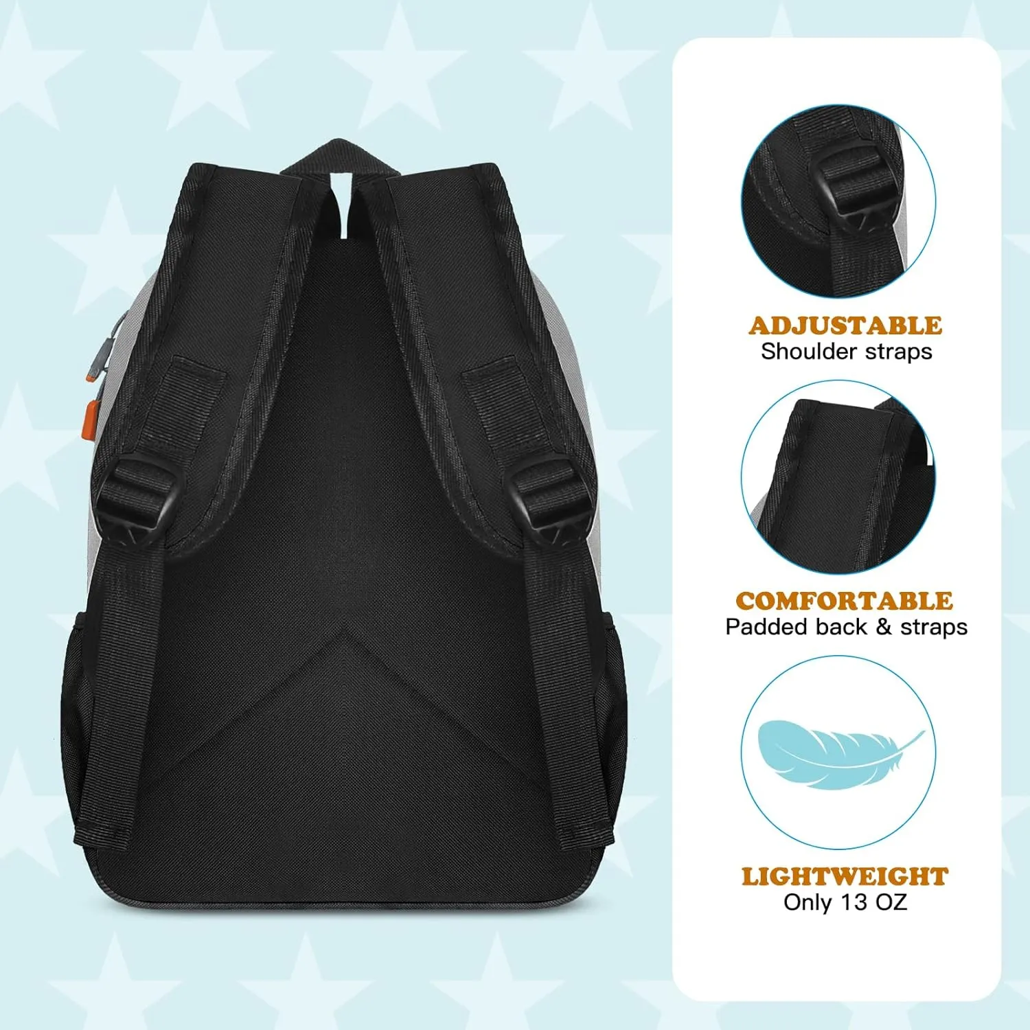 Little Kids Backpack for Girls Boys - Toddler Preschool Backpack School Bag Cute Kindergarten Backpack for Aged 3-8, Grey Black