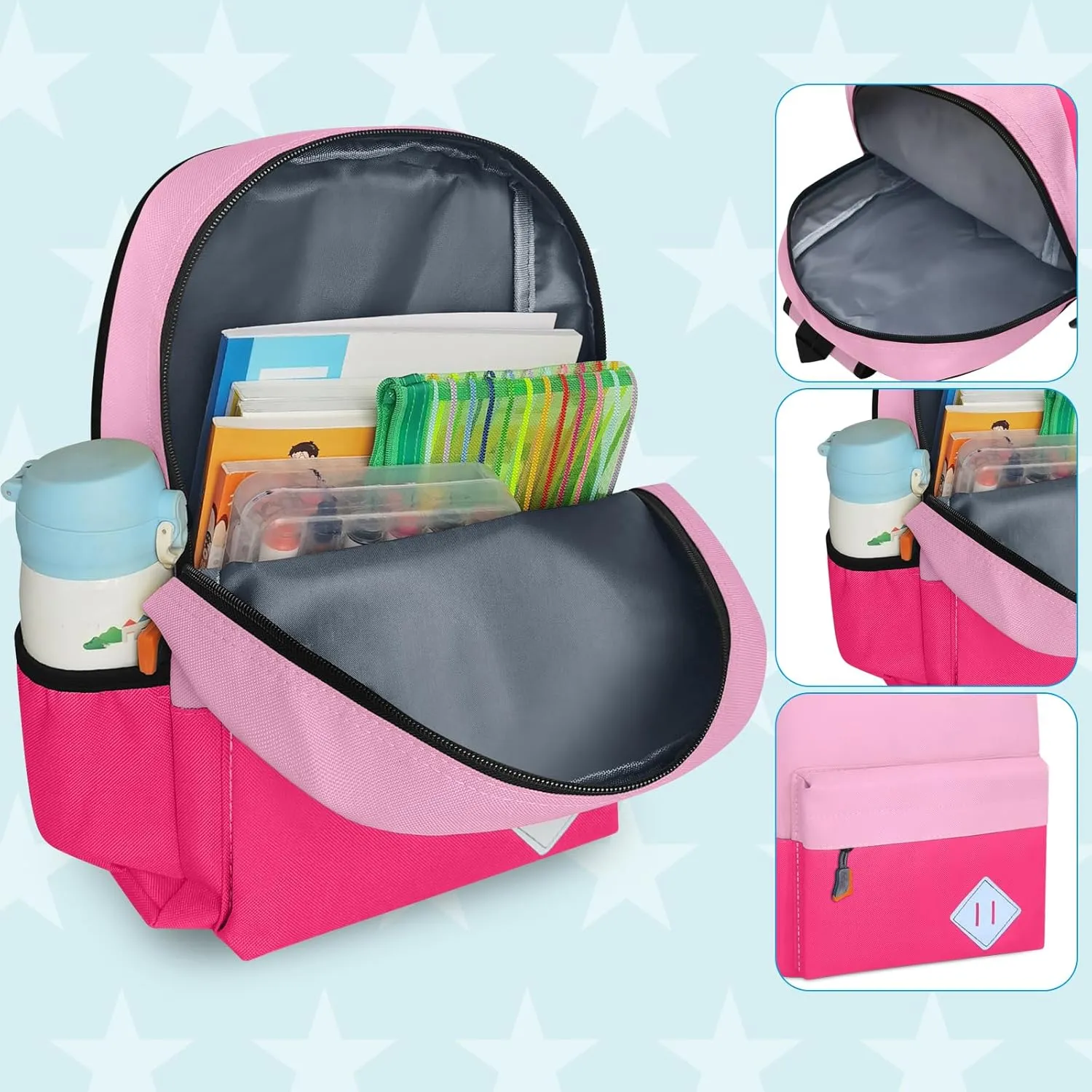 Little Kids Backpack for Girls Boys - Toddler Preschool Backpack School Bag Cute Kindergarten Backpack for Aged 3-8, Pink Rose