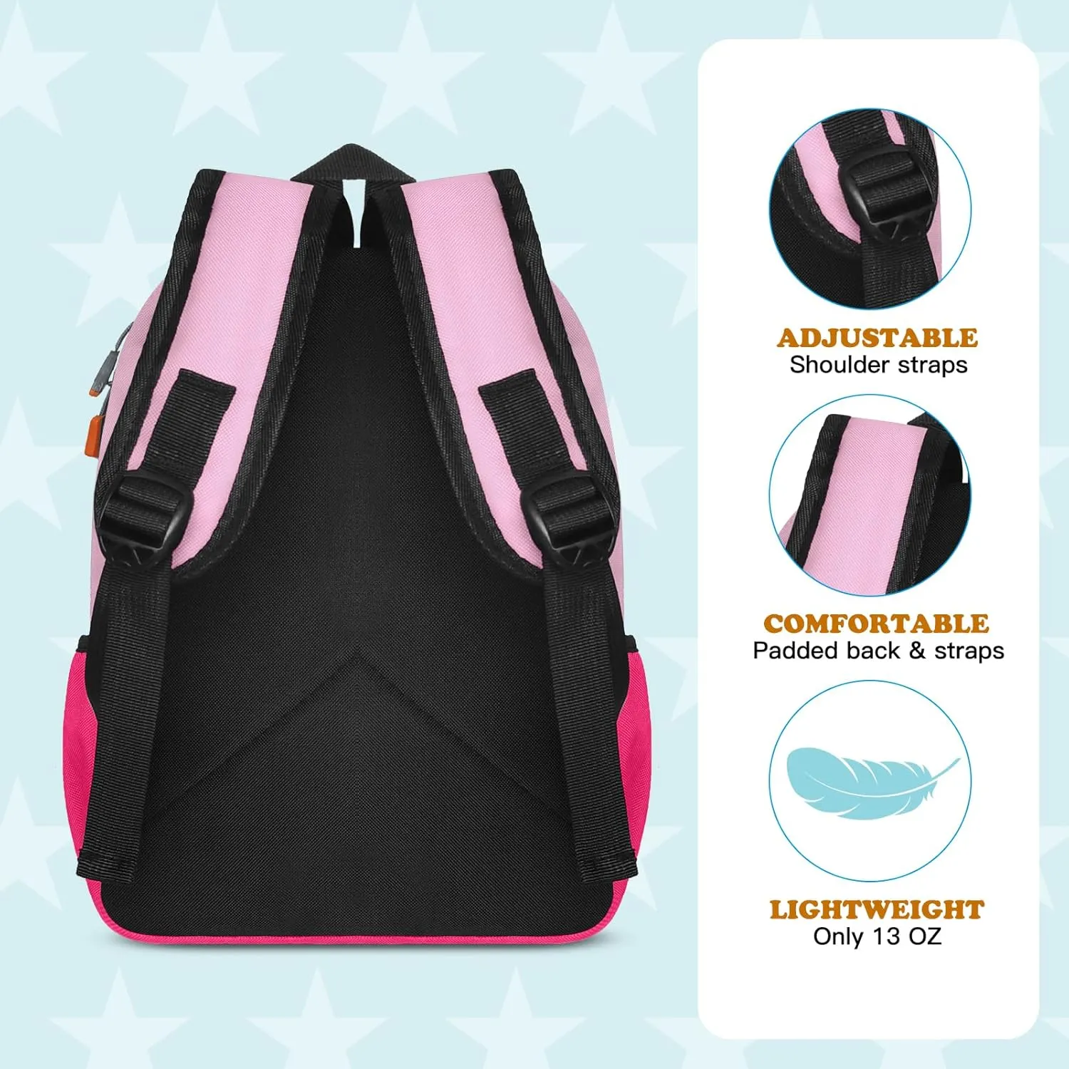 Little Kids Backpack for Girls Boys - Toddler Preschool Backpack School Bag Cute Kindergarten Backpack for Aged 3-8, Pink Rose