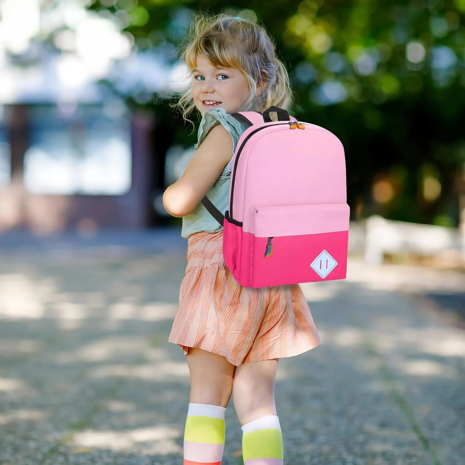 Little Kids Backpack for Girls Boys - Toddler Preschool Backpack School Bag Cute Kindergarten Backpack for Aged 3-8, Pink Rose
