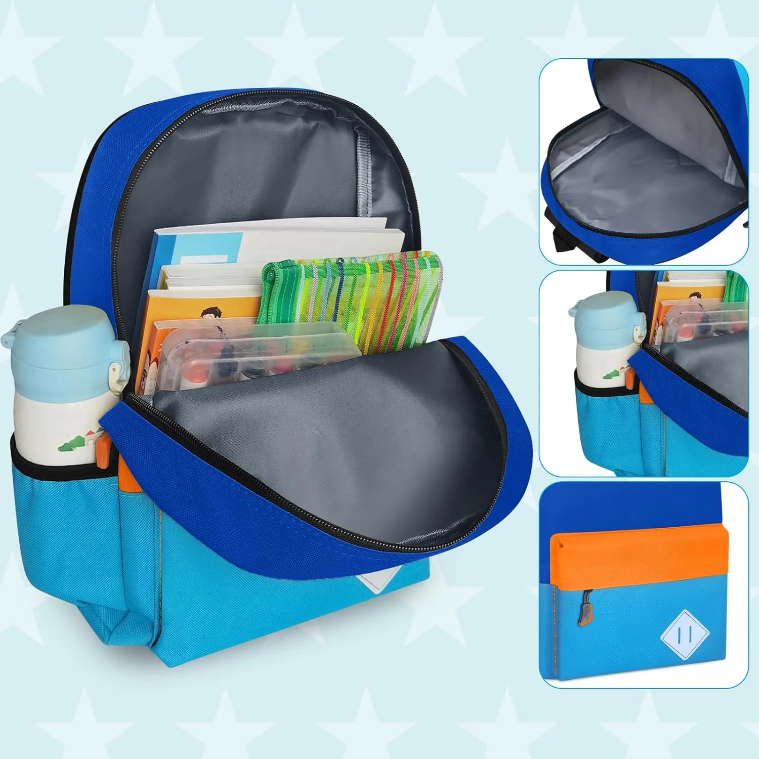 Little Kids Backpack for Girls Boys - Toddler Preschool Backpack School Bag Cute Kindergarten Backpack for Aged 3-8, Treasure Blue Sky Blue
